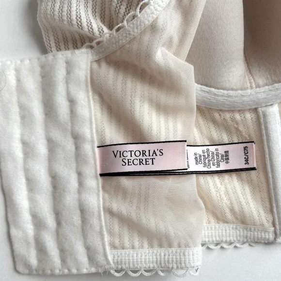 Victoria’s Secret Dream Angels Lined Stretch Lace Demi Bustier Camisole Bra 34C - Picture 12 of 15